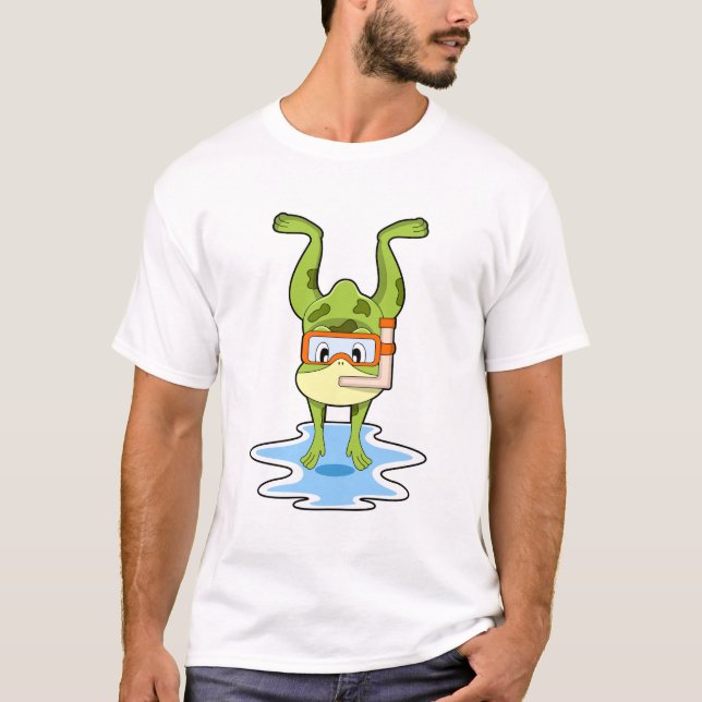 Camiseta Rana en buceo con tubo (Anverso)