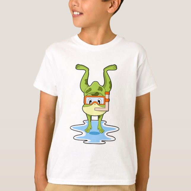 Camiseta Rana en buceo con tubo (Anverso)