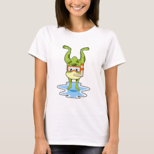 Camiseta Rana en buceo con tubo