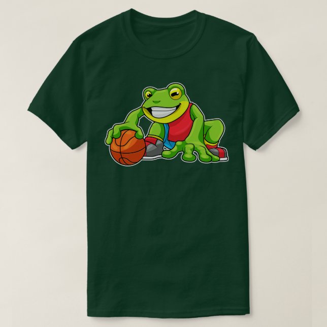 Camiseta Rana en deportes con baloncesto (Diseño del anverso)