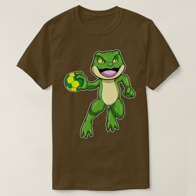 Camiseta Rana en deportes con balonmano (Diseño del anverso)