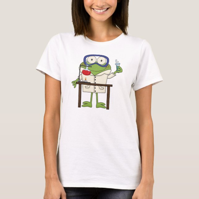 Camiseta Rana en el laboratorio de ciencia (Anverso)