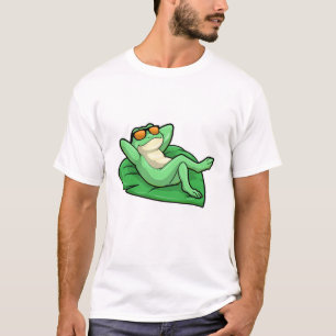 Camiseta Rana en hojas con gafas de sol