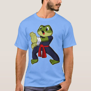 Camiseta Rana en Karate de artes marciales con cinturón