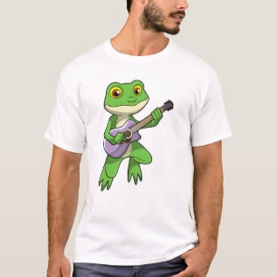 Camiseta Rana en la música con guitarra