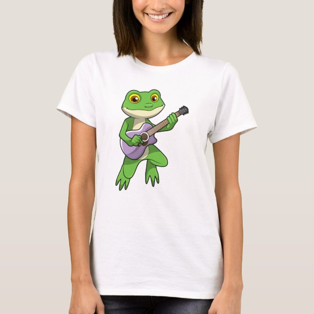 Camiseta Rana en la música con guitarra (Anverso)