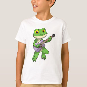 Camiseta Rana en la música con guitarra