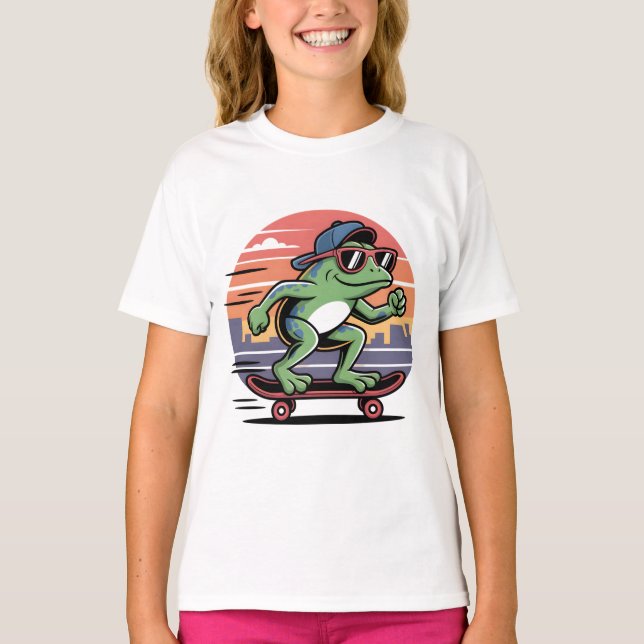 Camiseta Rana en monopatín (Anverso)
