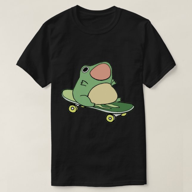 Camiseta Rana en patineta (Diseño del anverso)