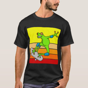 Camiseta Rana en patineta clásica(4)