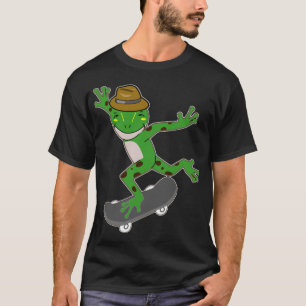 Camiseta Rana en patineta Ranas Amantes del Skateboard