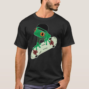 Camiseta Rana En Skateboard Diseño Idea de Regalo T , , , G