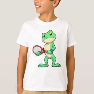 Camiseta Rana en tenis con raqueta de tenis