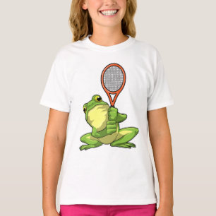 Camiseta Rana en tenis con raqueta de tenis