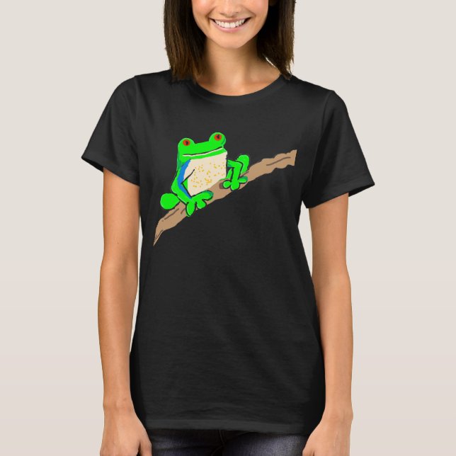 Camiseta Rana en un tronco (Anverso)