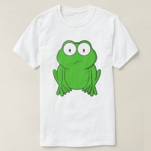 Camiseta Rana Esmeralda de Ojos Grandes y Preocupada