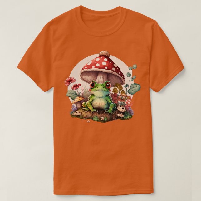 Camiseta rana estética en hongos 14 (Diseño del anverso)