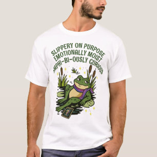 Camiseta Rana Familiar: Resbaladiza, Húmeda & Anfi-bia
