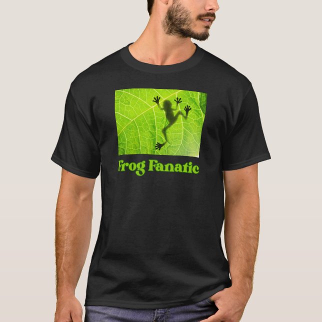 Camiseta Rana Fanática de rana en una hoja (Anverso)