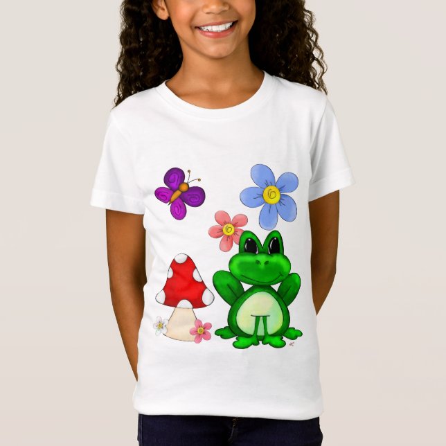 Camiseta Rana Feliz En Niños De Primavera (Anverso)