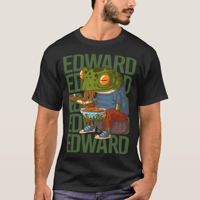 Camiseta Rana feliz - Nombre de Edward (Anverso)