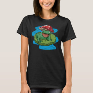 Camiseta Rana Feliz Sentada En Una Almohadilla De Lirio De 