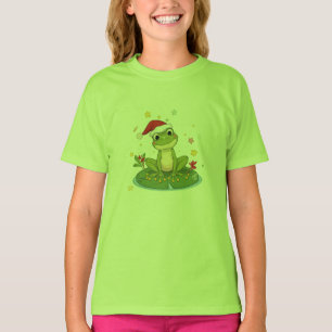 Camiseta Rana Festiva Alegría - Rana Navideña Adorable en H