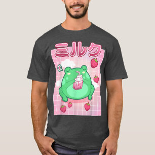 Camiseta Rana Fresa Leche Pastel Gótico Funny Kawaii Toad