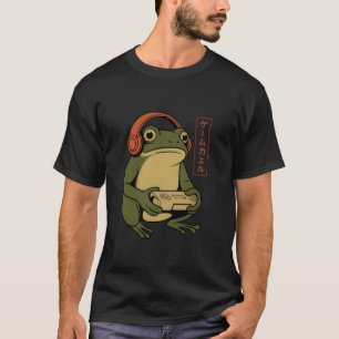 Camiseta Rana gamer japonesa divertida juegos vintage 