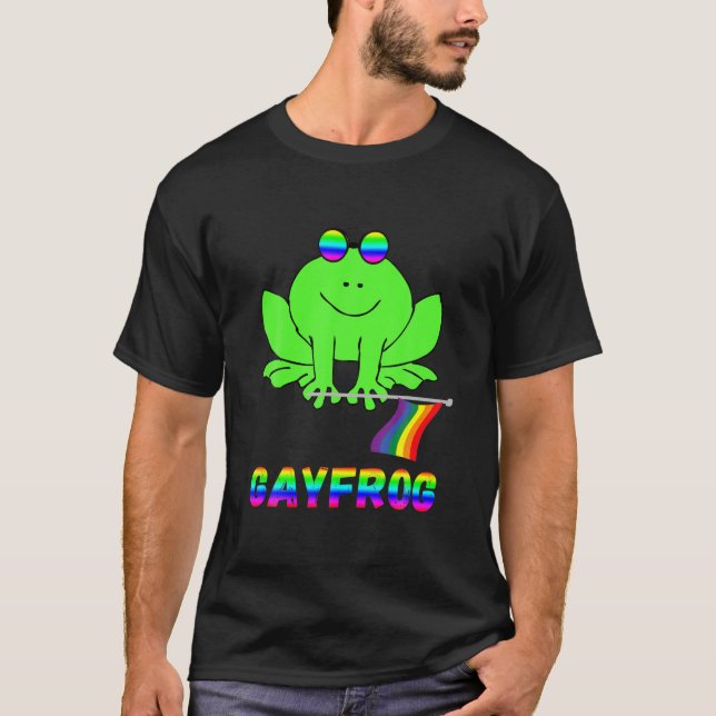 Camiseta Rana gay Orgullo LGBT Arcoiris género Homo gay (Anverso)