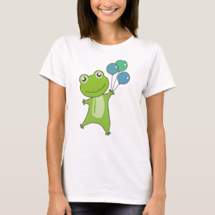 Camiseta Rana Globos verdes niños divertidos animales