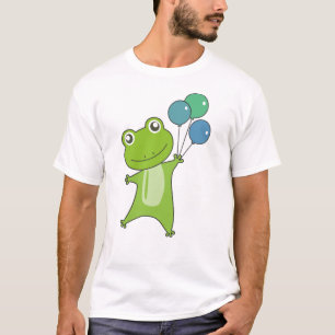 Camiseta Rana Globos verdes niños divertidos animales