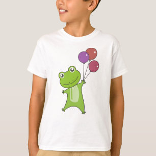 Camiseta Rana Globos verdes niños divertidos animales