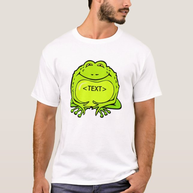 Camiseta rana gorda feliz, <TEXT> (Anverso)