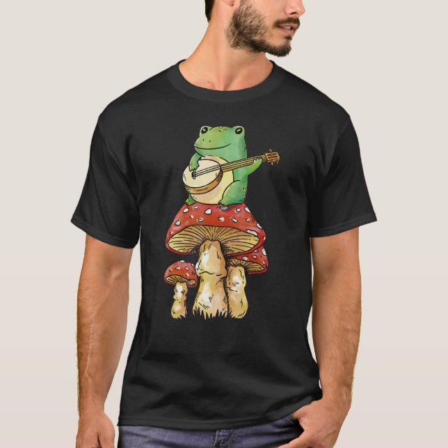 Camiseta Rana Grunge de hadas de algodón sobre hongos W mas (Anverso)