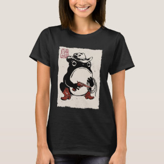 Camiseta Rana Gruñona Cowboy Divertido Western Anime Japón