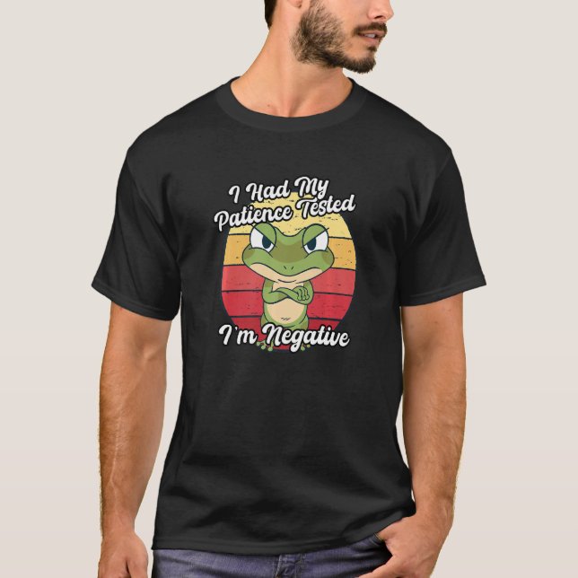 Camiseta Rana gruñona Me probaron la paciencia me negaron S (Anverso)