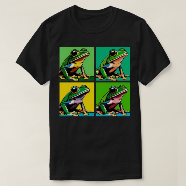 Camiseta Rana Guay de arte de rana verde (Diseño del anverso)