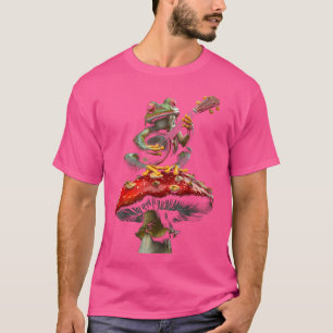 Camiseta Rana Jugando Banjo En Mushroom Cottagecore Funny F
