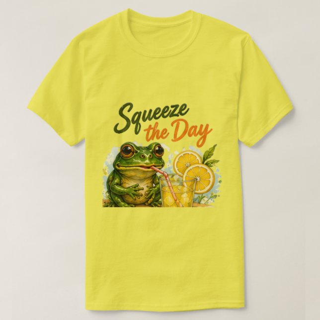 Camiseta Rana Limón Tee de Exprime el Día (Diseño del anverso)
