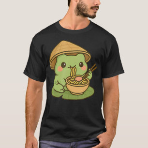 Camiseta Rana Linda Comiendo Ramen Anime Regalos Japoneses 