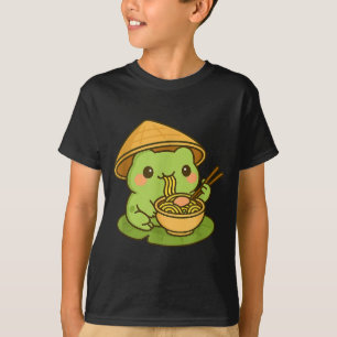 Camiseta Rana Linda Comiendo Ramen Anime Regalos Japoneses 