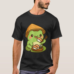 Camiseta Rana Linda Comiendo Sushi Anime Regalos Japoneses