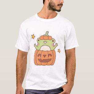 Camiseta Rana Linda En Calabaza Tallada Halloween