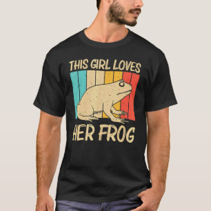 Camiseta Rana Linda Para Niñas Mamá Cazadora de Sapos Masco