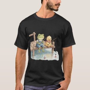 Camiseta Rana linda y pato pescando juntos - Lago Li acoged