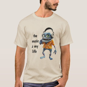 Camiseta Rana loca de música DJ