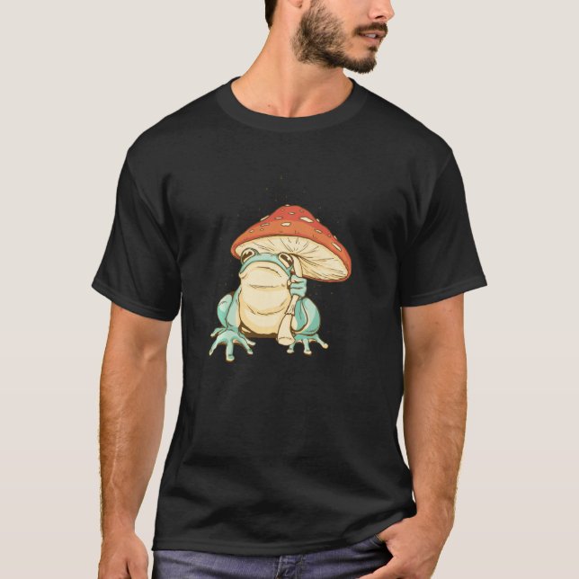 Camiseta Rana Monada Con Una Sombrilla De Hongo (Anverso)