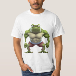 Camiseta Rana muscular, Rana fuerte muscular para la constr