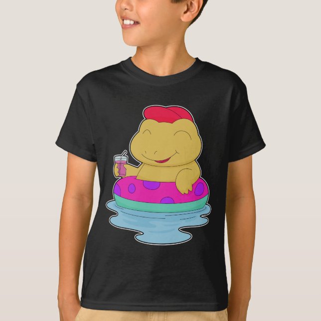 Camiseta Rana nadando Anillo de natación (Anverso)
